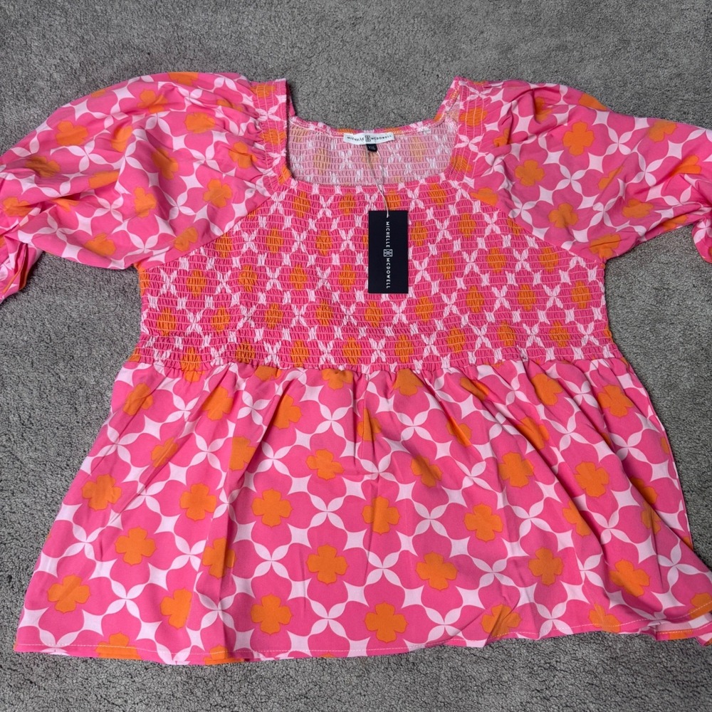 NEW Michelle Mcdowell Women's XXL Dainty Days Pink Madison Top